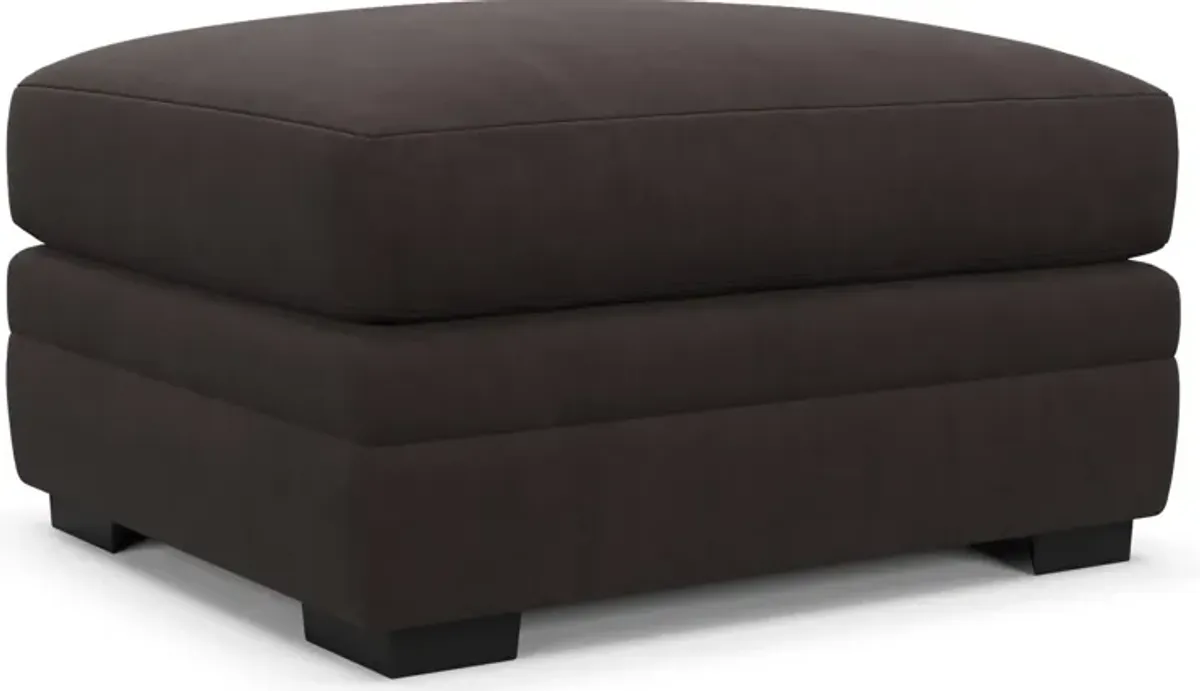 Winston Foam Comfort Ottoman - Merrimac Dark Brown