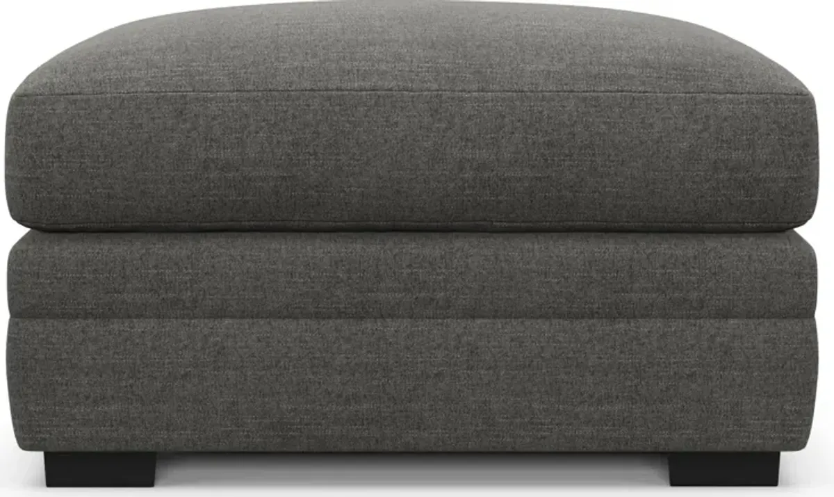 Winston Foam Comfort Ottoman - Curious Charcoal