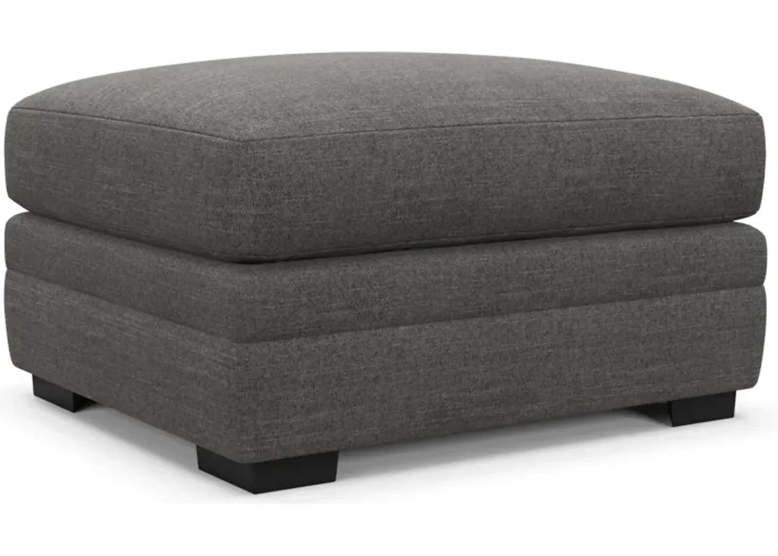 Winston Foam Comfort Ottoman - Curious Charcoal