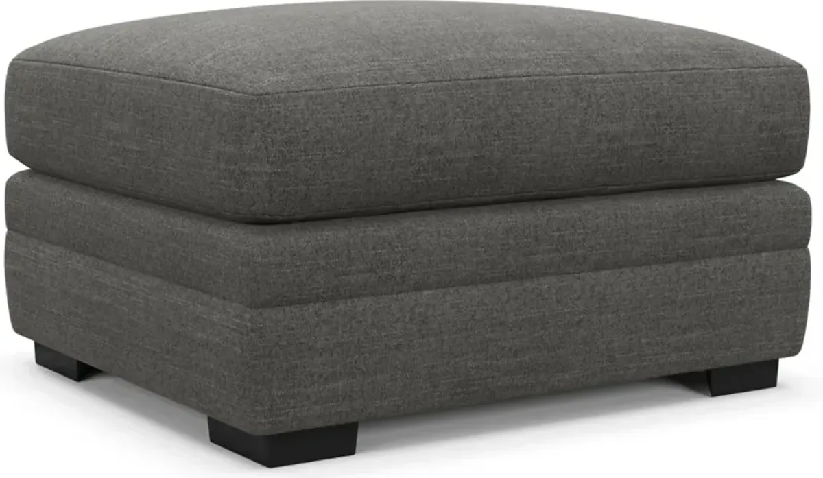 Winston Foam Comfort Ottoman - Curious Charcoal