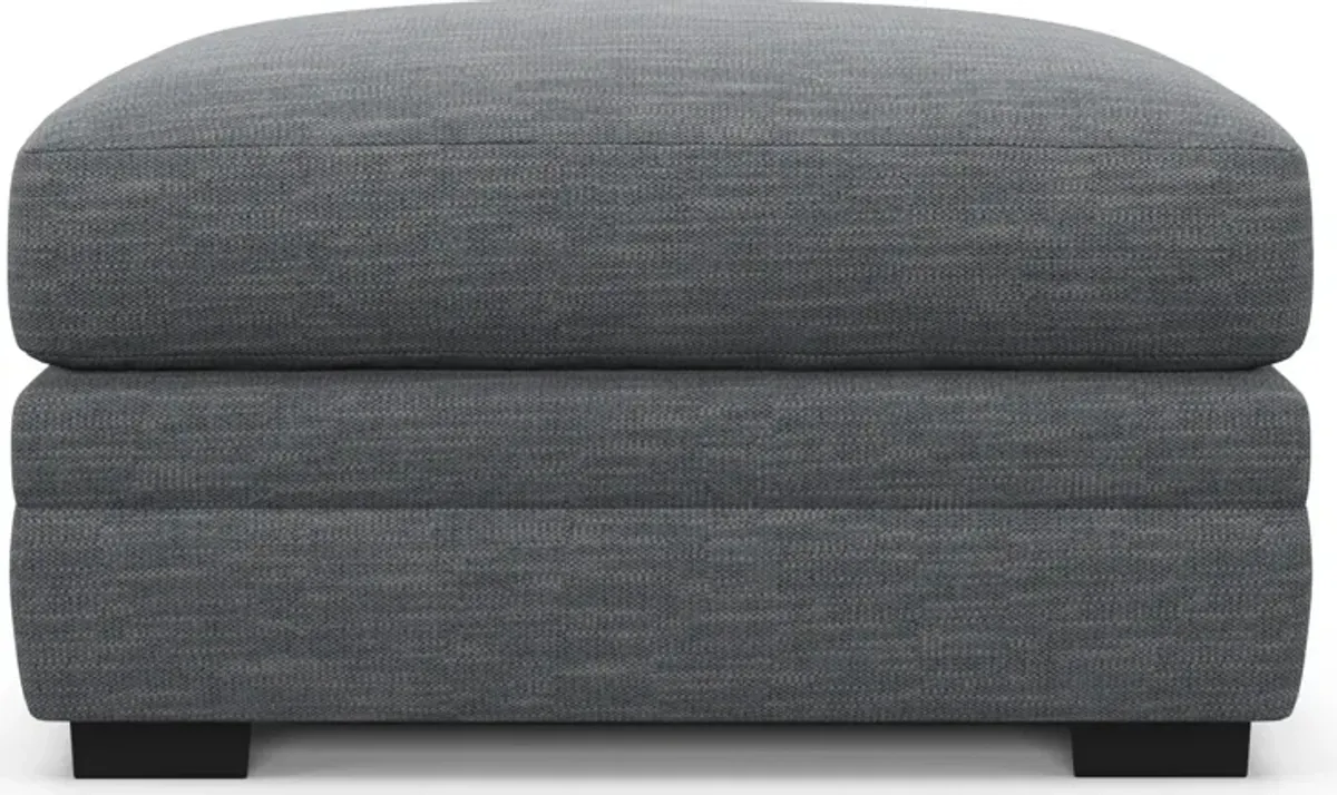 Winston Foam Comfort Ottoman - Dudley Indigo