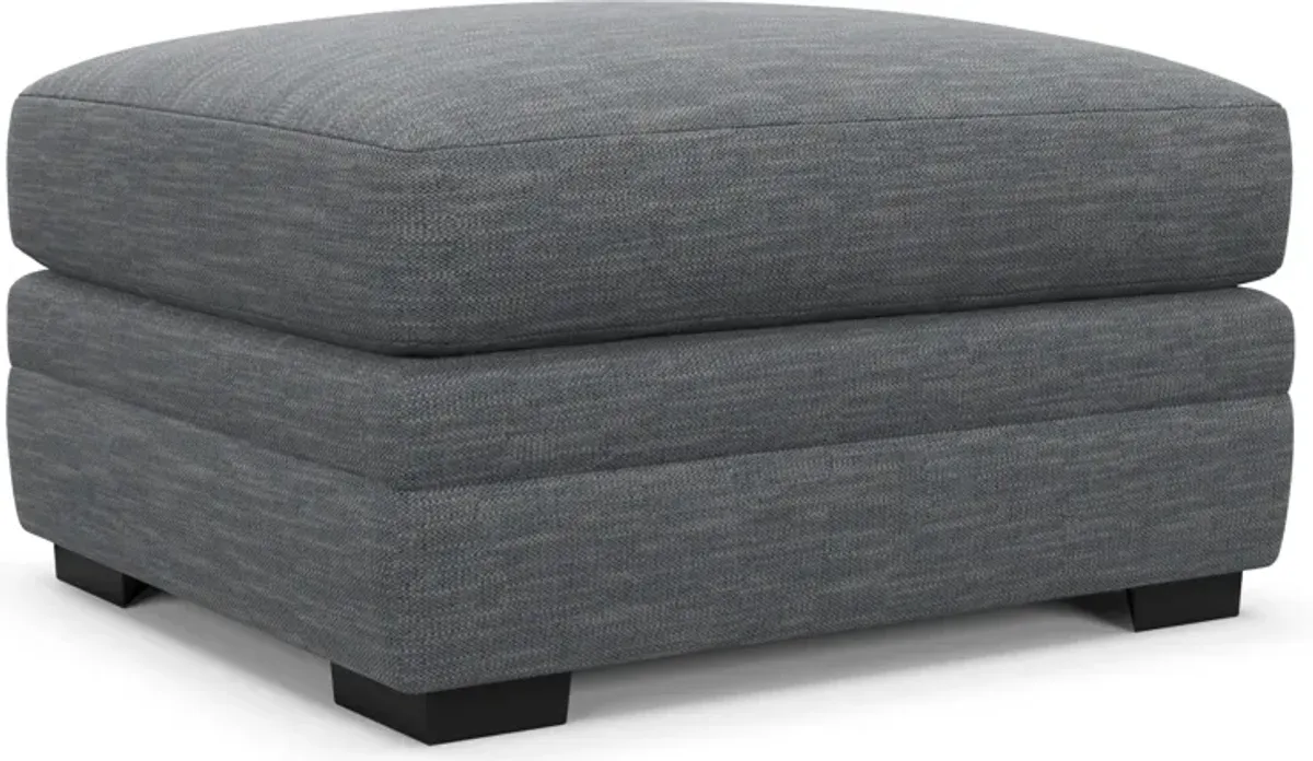 Winston Foam Comfort Ottoman - Dudley Indigo