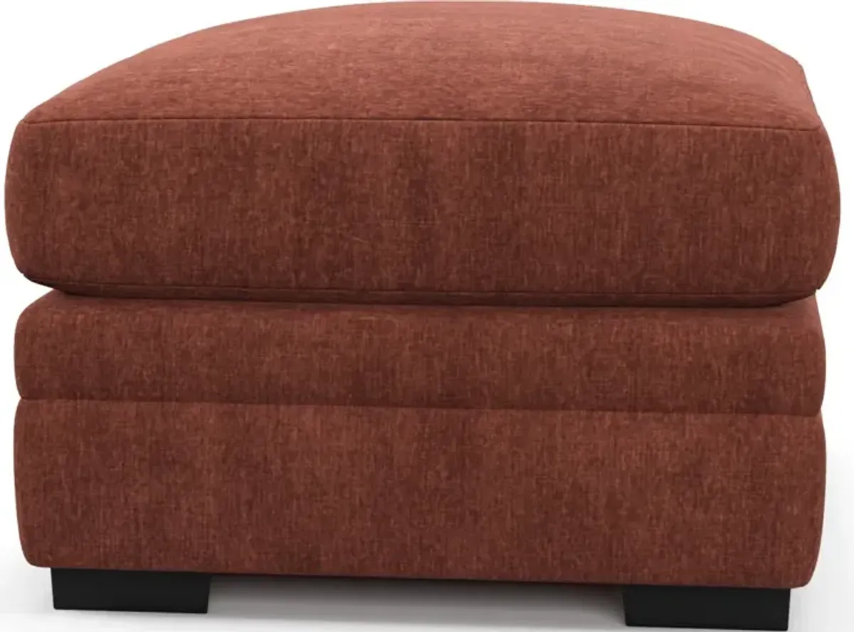 Winston Foam Comfort Ottoman - Contessa Paprika