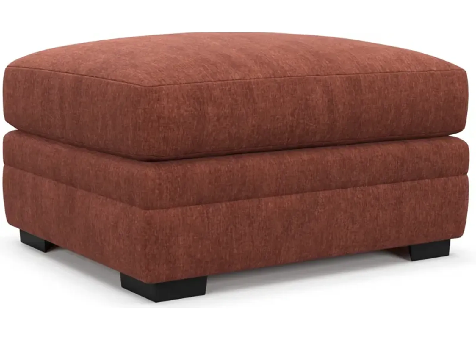 Winston Foam Comfort Ottoman - Contessa Paprika