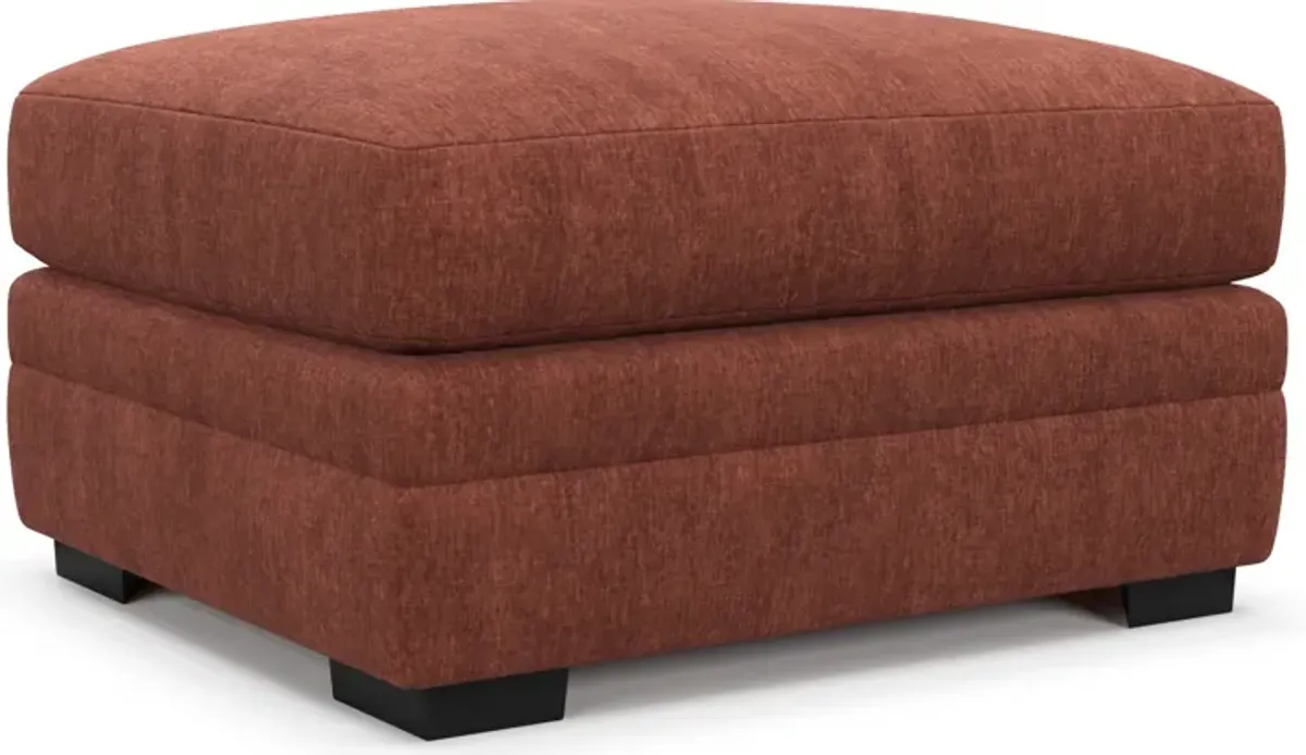 Winston Foam Comfort Ottoman - Contessa Paprika