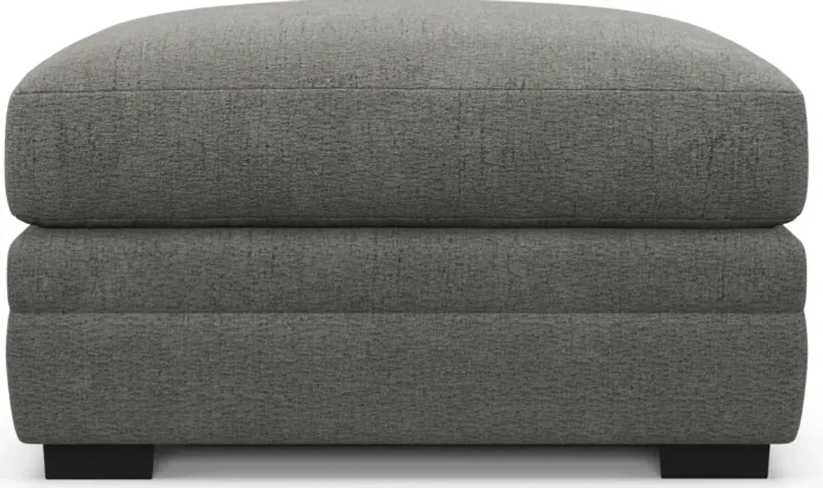 Winston Foam Comfort Ottoman - Living Large Charcoal