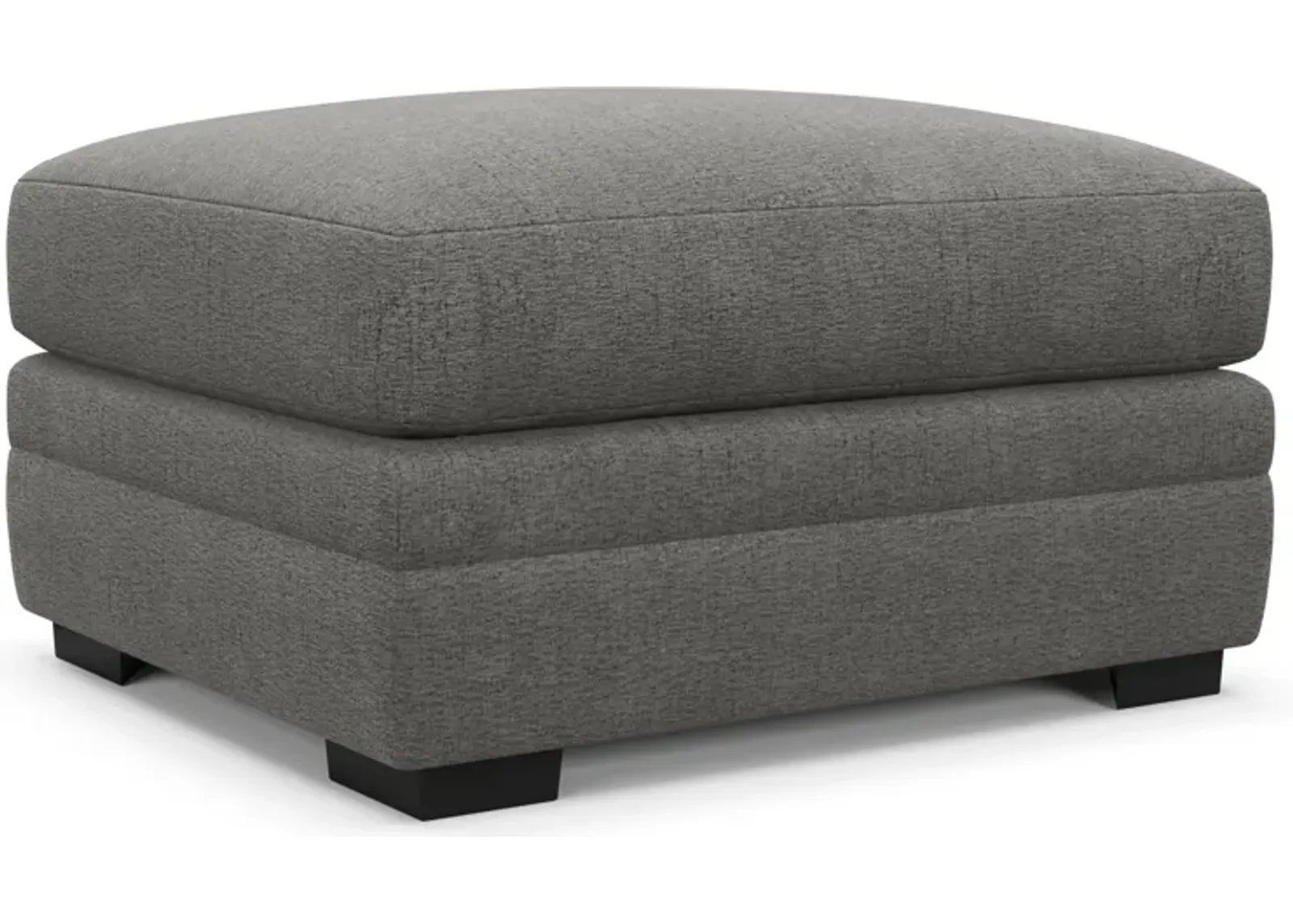 Winston Foam Comfort Ottoman - Living Large Charcoal