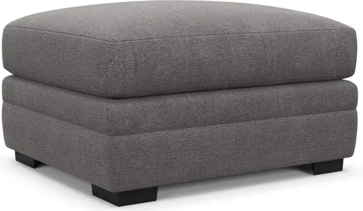 Winston Foam Comfort Ottoman - Living Large Charcoal