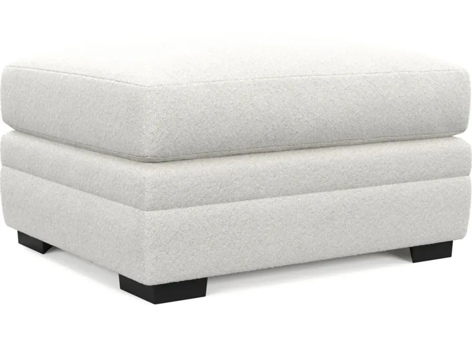 Winston Foam Comfort Ottoman - Bloke Snow