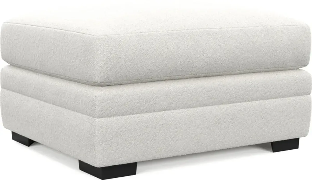 Winston Foam Comfort Ottoman - Bloke Snow