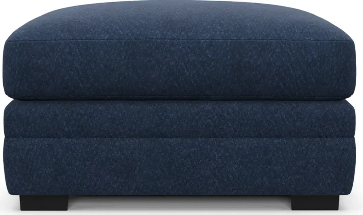 Winston Hybrid Comfort Ottoman - Oslo Navy