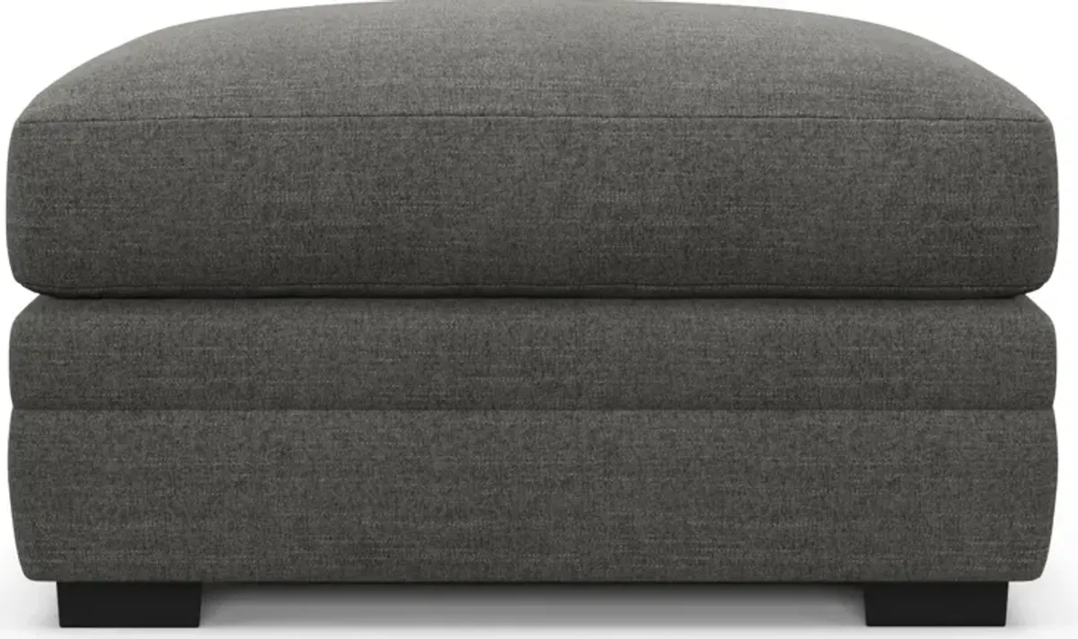 Winston Hybrid Comfort Ottoman - Curious Charcoal