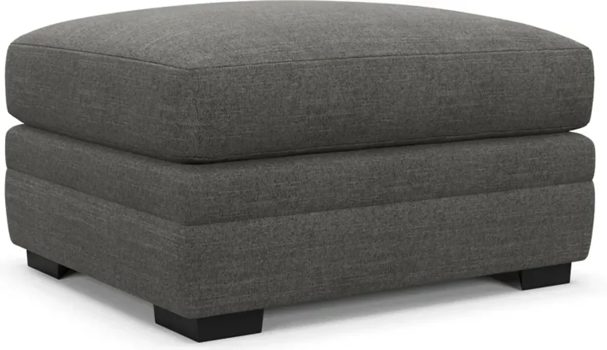 Winston Hybrid Comfort Ottoman - Curious Charcoal