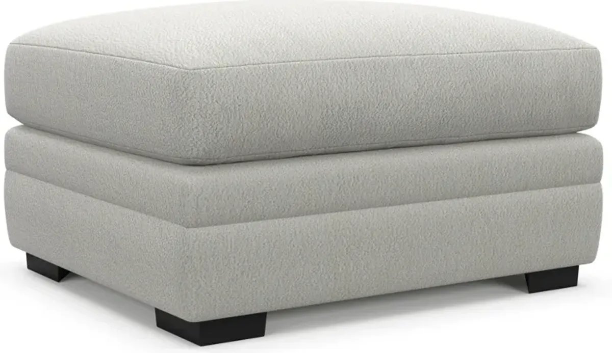 Winston Hybrid Comfort Ottoman - Oslo Snow