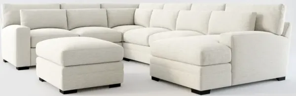 Winston Foam Comfort 5-Piece Sectional with Right-Facing Chaise and Ottoman - Everton Grey