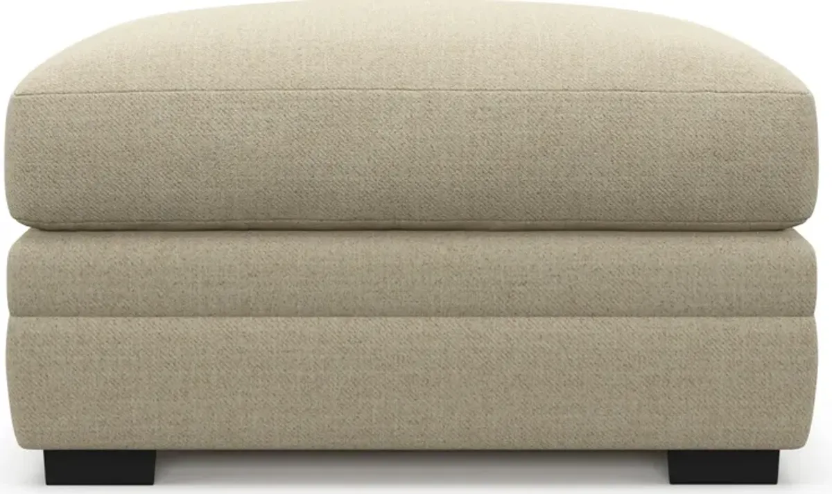 Winston Foam Comfort Ottoman - Broderick Sand