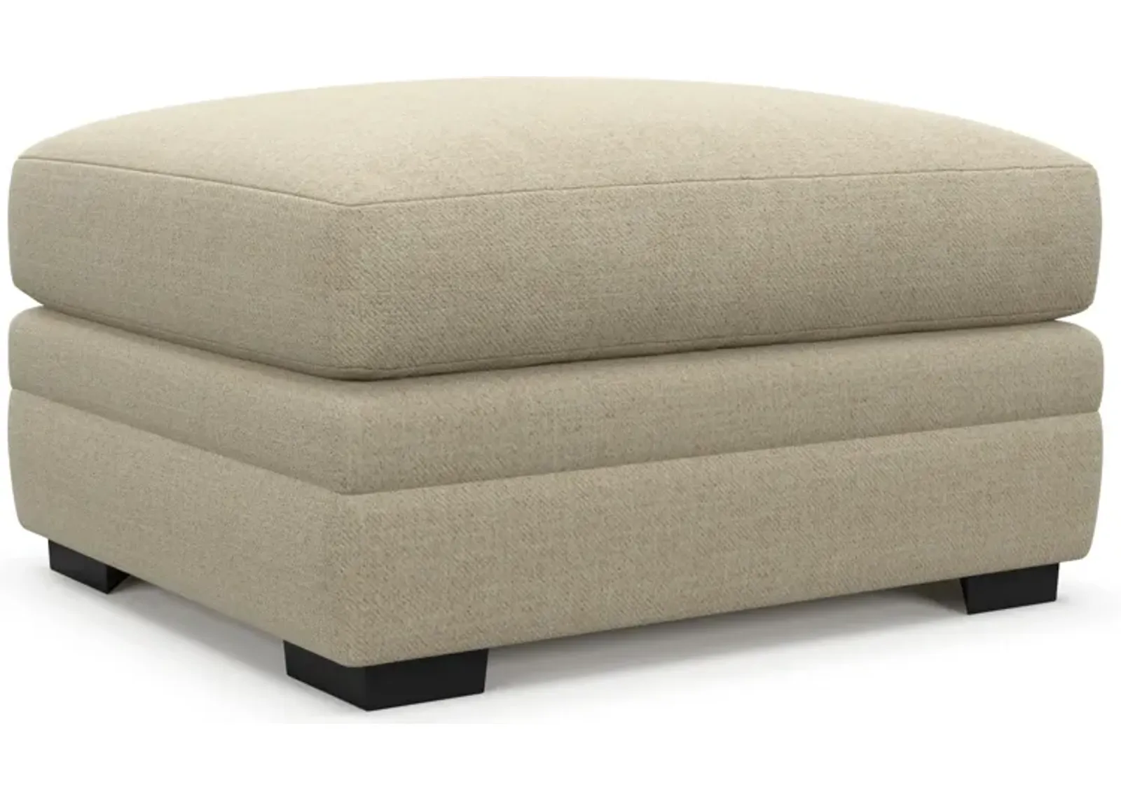 Winston Foam Comfort Ottoman - Broderick Sand