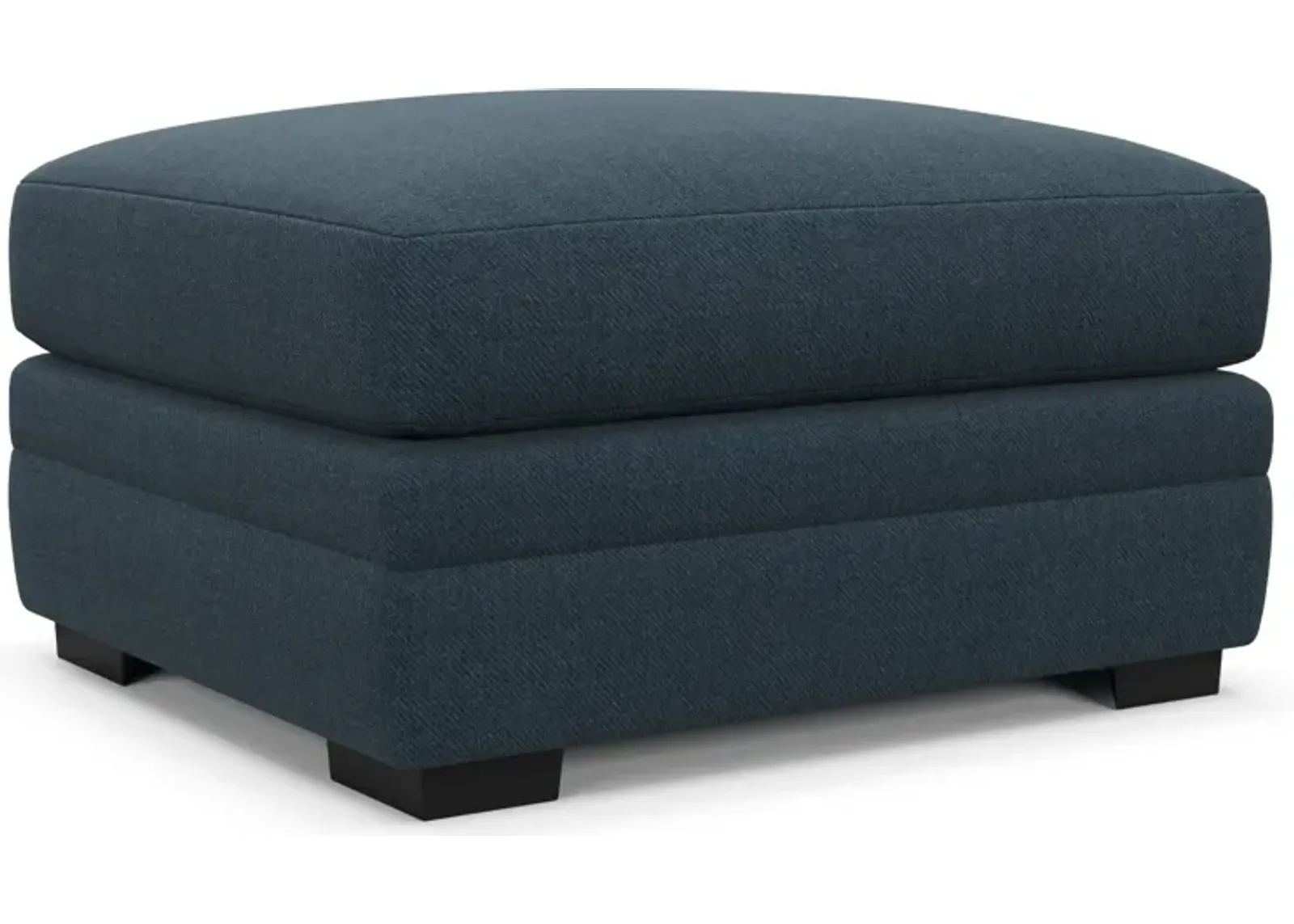 Winston Foam Comfort Ottoman - Broderick Indigo