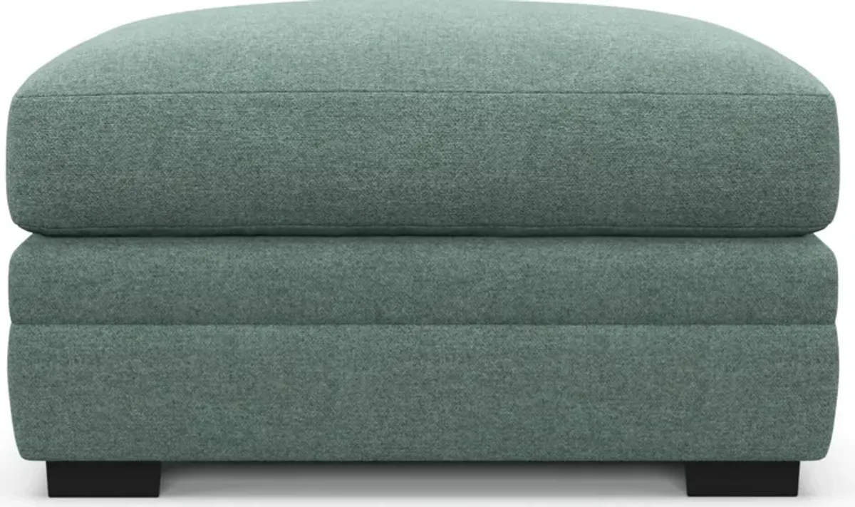 Winston Foam Comfort Ottoman - Bridger Jade