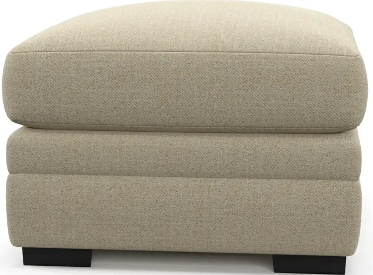 Winston Hybrid Comfort Ottoman - Broderick Sand