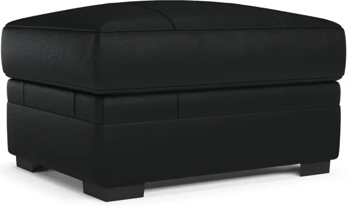 Winston Foam Comfort Ottoman - Siena Black