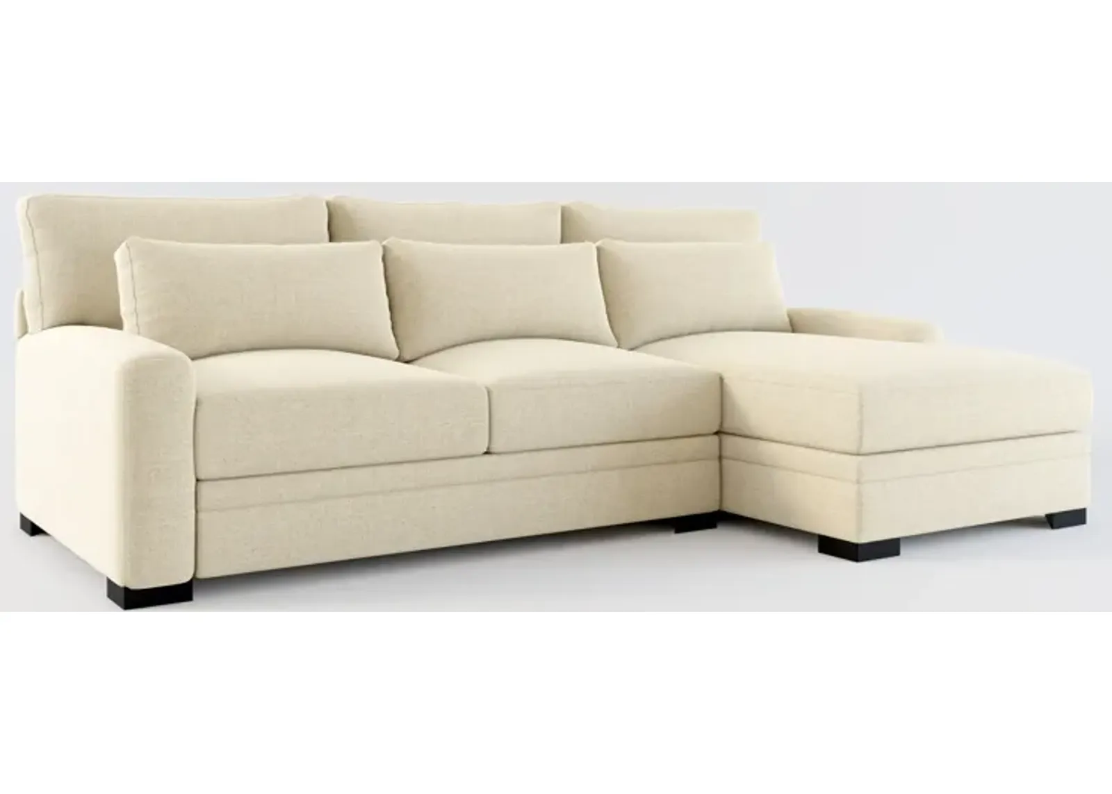 Winston Hybrid Comfort Eco Performance 2-Piece Sectional - Broderick Sand