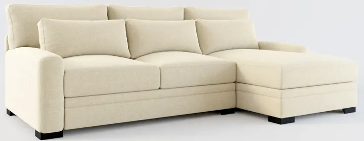 Winston Hybrid Comfort Eco Performance 2-Piece Sectional - Broderick Sand