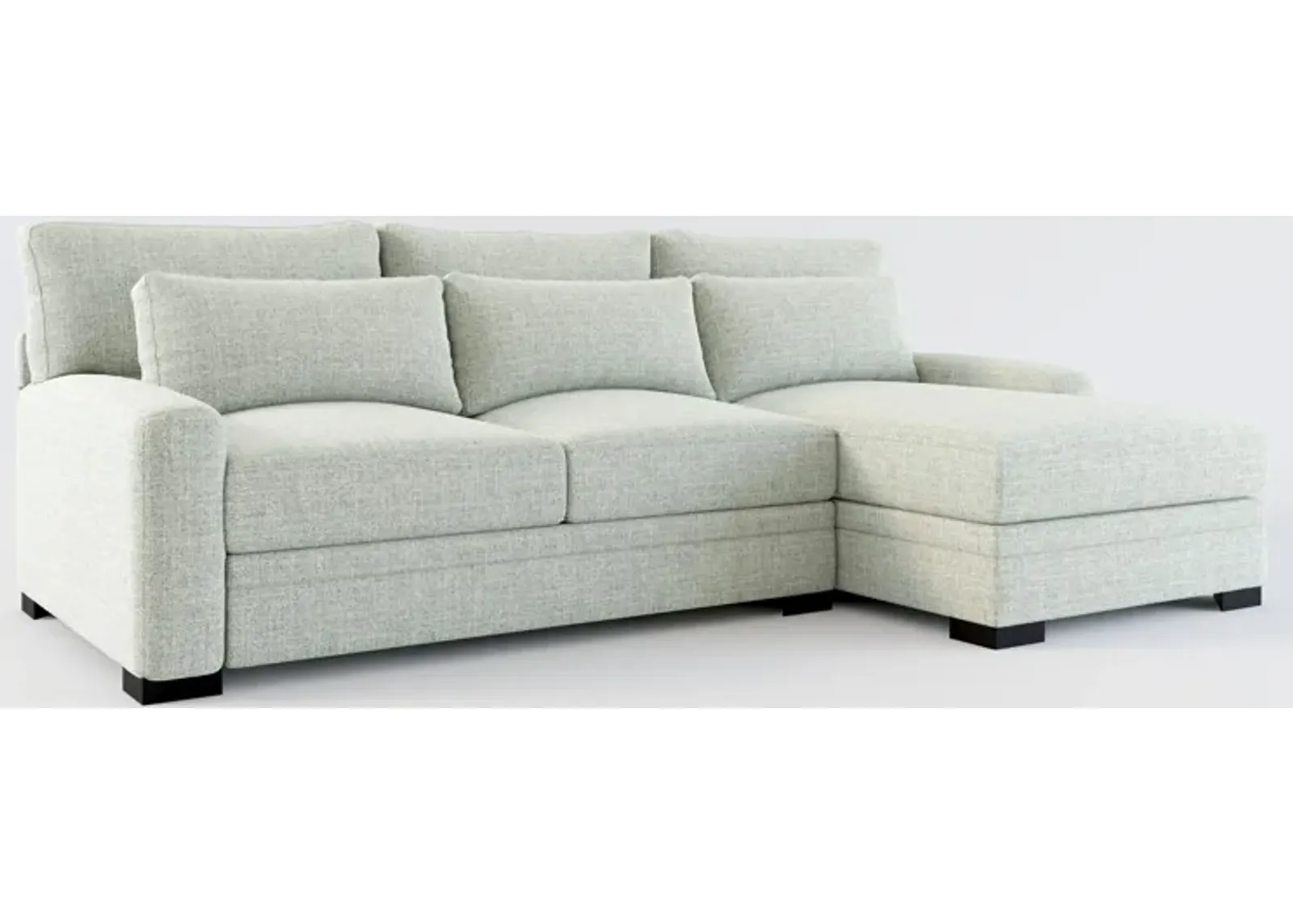 Winston Hybrid Comfort Eco Performance 2-Piece Sectional - Broderick Sea Glass