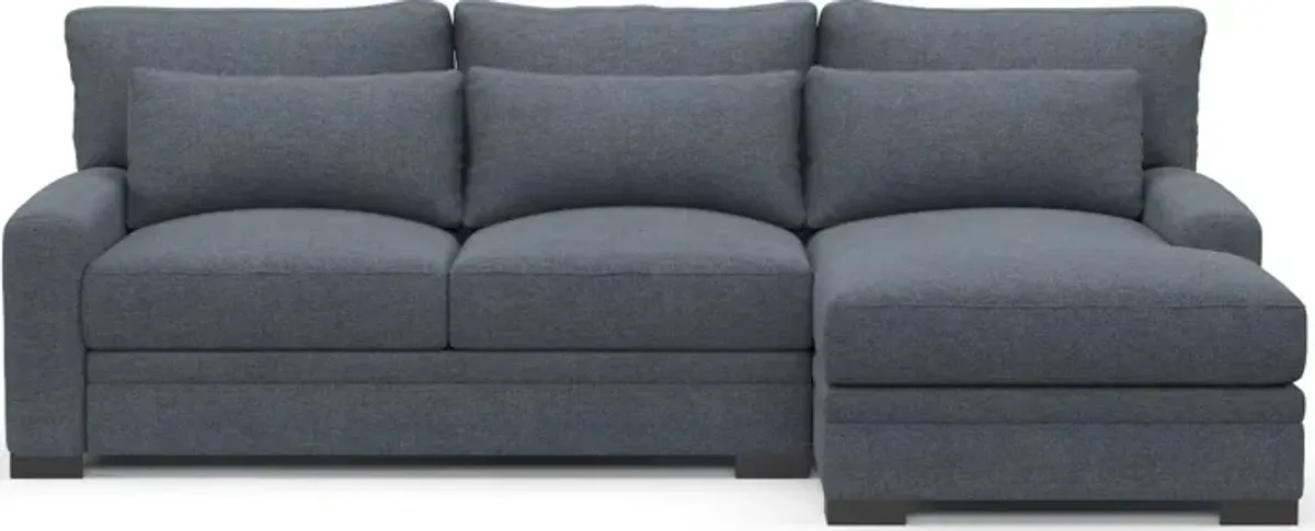 Winston Foam Comfort Eco Performance 2-Piece Sectional - Bridger Navy