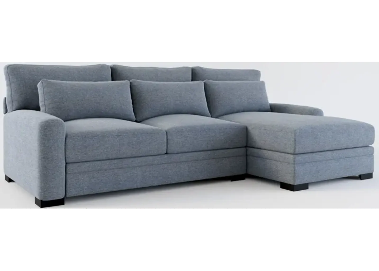 Winston Foam Comfort Eco Performance 2-Piece Sectional - Bridger Navy