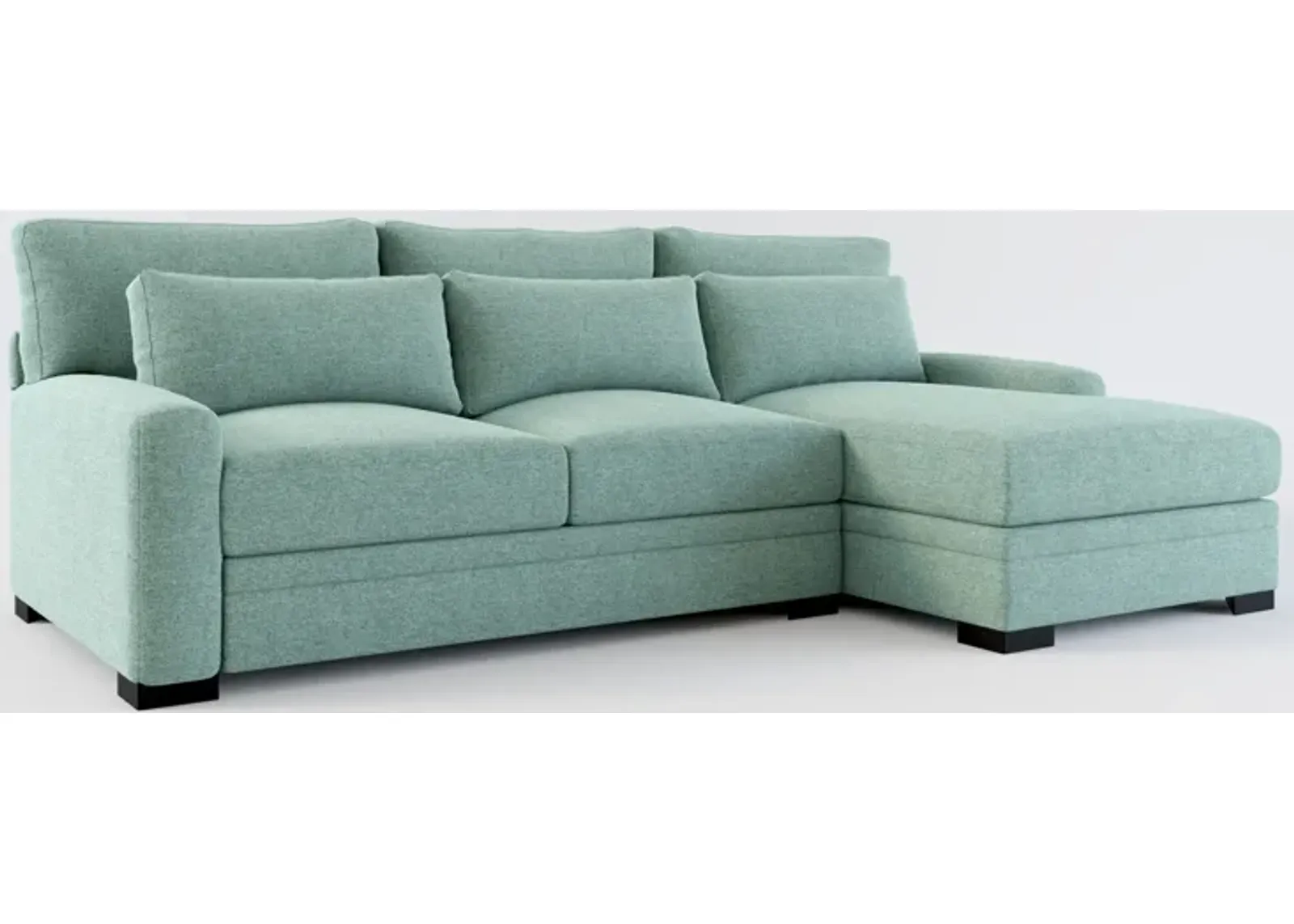 Winston Foam Comfort Eco Performance 2-Piece Sectional - Bridger Jade