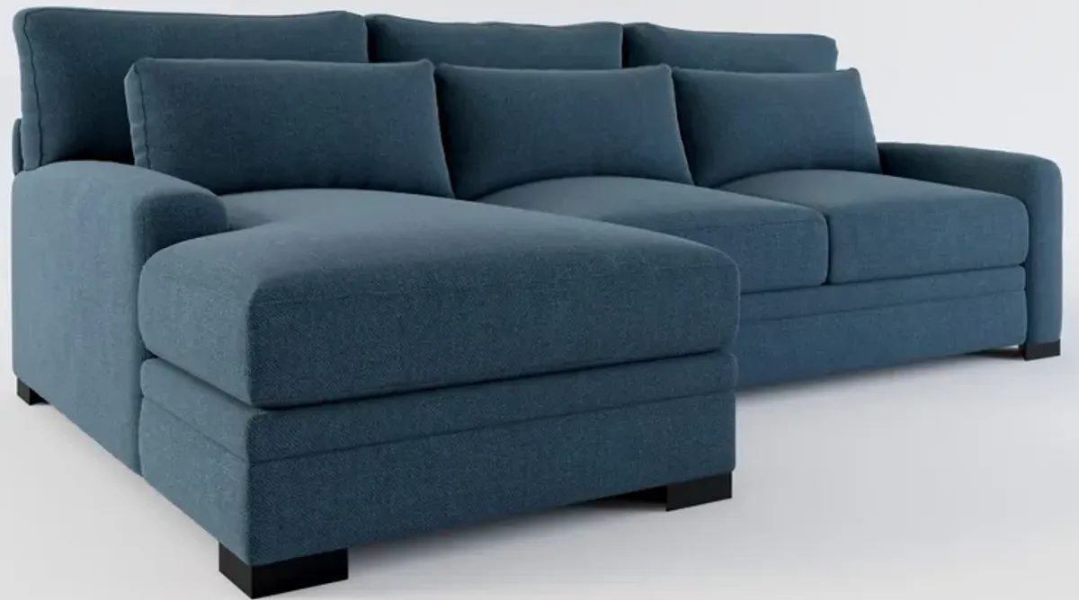 Winston Foam Comfort Eco Performance 2-Piece Sectional - Broderick Indigo