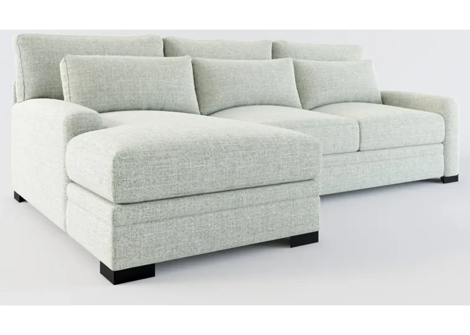 Winston Foam Comfort Eco Performance 2-Piece Sectional - Broderick Sea Glass