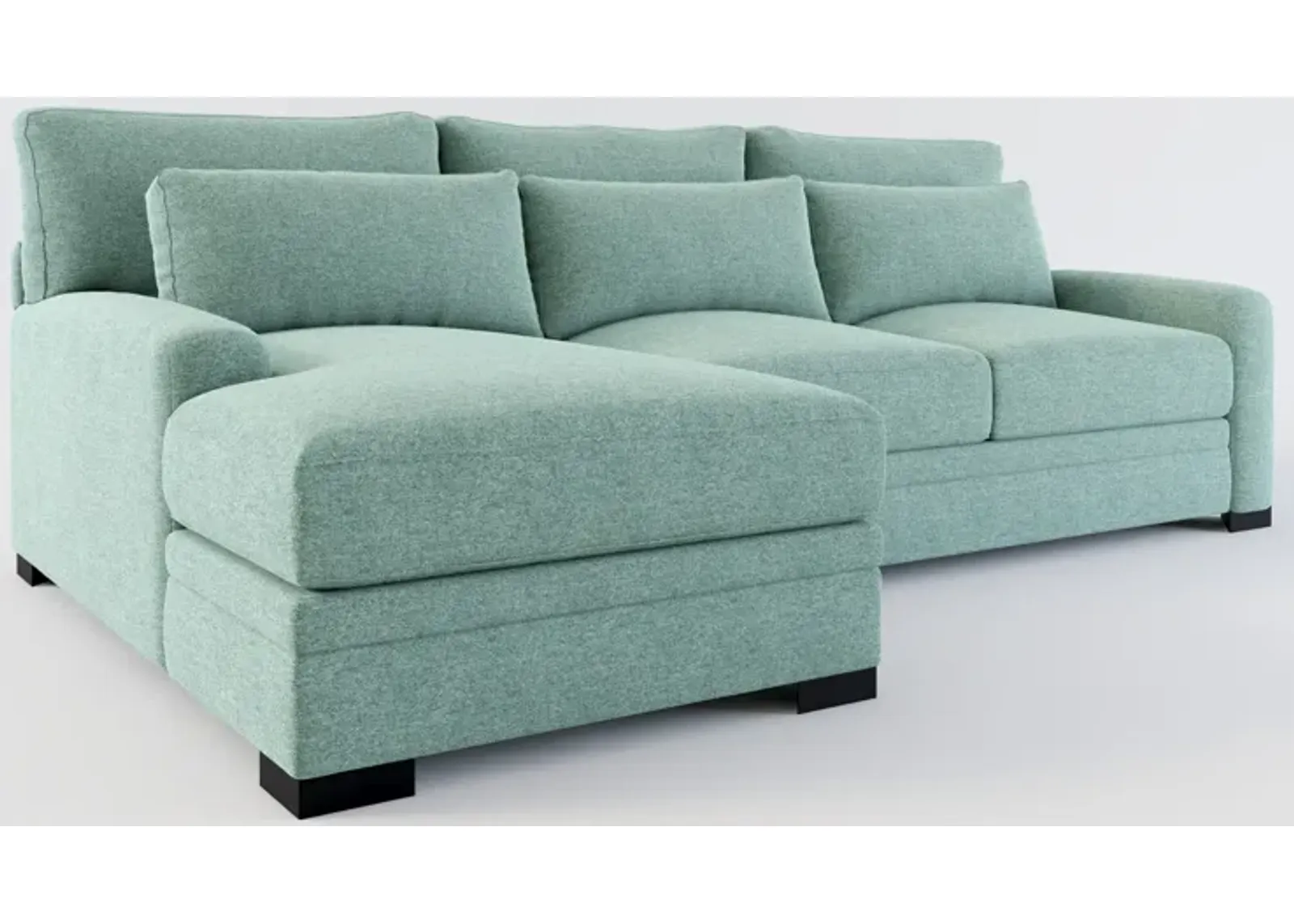 Winston Foam Comfort Eco Performance 2-Piece Sectional - Bridger Jade