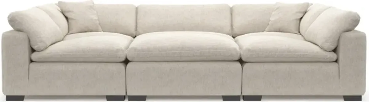 Plush Feathered Comfort 6-Piece Pit Sectional - M Ivory