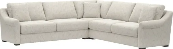 Bowery Foam Comfort 3-Piece Sleeper Sectional - P.T. Cream