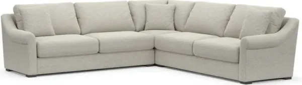 Bowery Foam Comfort 3-Piece Sleeper Sectional - Everton Grey