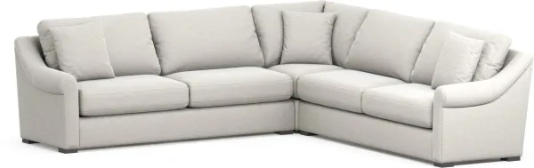 Bowery Foam Comfort 3-Piece Sleeper Sectional - Living Large White