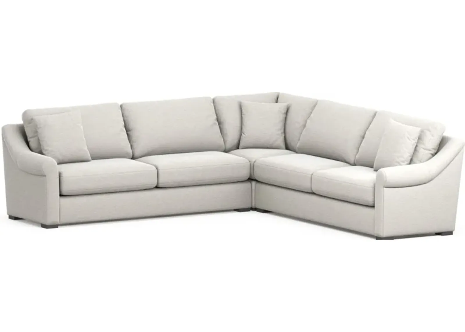 Bowery Foam Comfort 3-Piece Sleeper Sectional - Living Large White