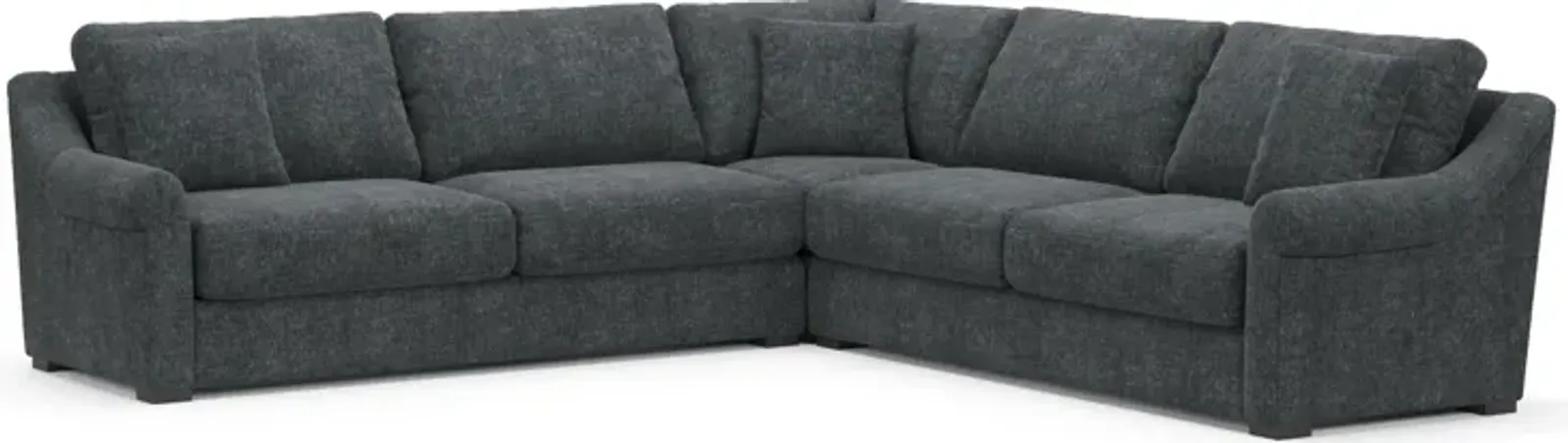 Bowery Foam Comfort 3-Piece Sleeper Sectional - Contessa Shadow