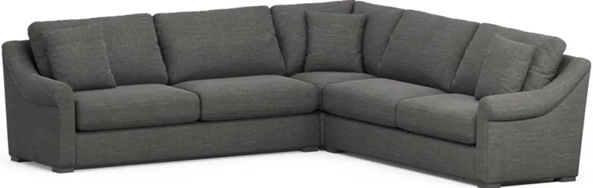 Bowery Foam Comfort 3-Piece Sleeper Sectional - Curious Charcoal