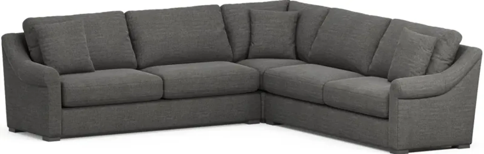 Bowery Foam Comfort 3-Piece Sleeper Sectional - Curious Charcoal