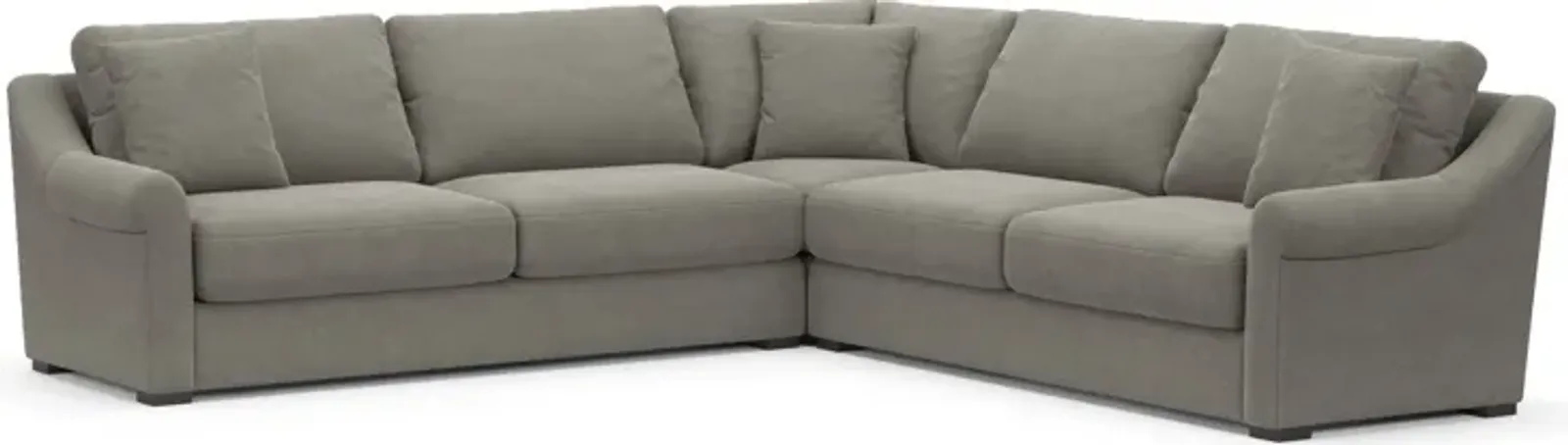 Bowery Foam Comfort 3-Piece Sleeper Sectional - Abington Fog