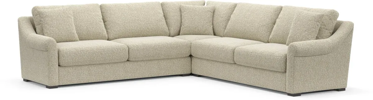 Bowery Foam Comfort 3-Piece Sleeper Sectional - Bloke Cotton