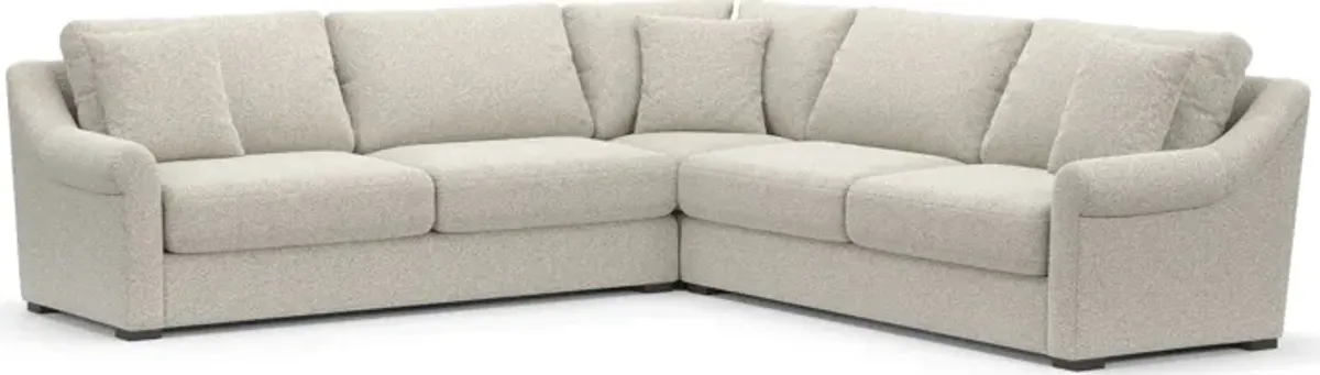 Bowery Foam Comfort 3-Piece Sleeper Sectional - Muse Stone