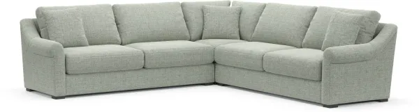 Bowery Foam Comfort 3-Piece Sleeper Sectional - Broderick Sea Glass