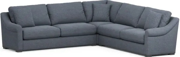 Bowery Foam Comfort 3-Piece Sleeper Sectional - Bridger Navy