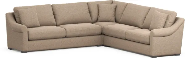 Bowery Foam Comfort 3-Piece Sleeper Sectional - Liv Wicker