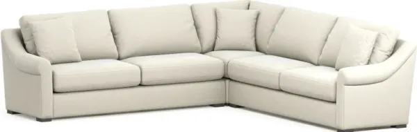 Bowery Foam Comfort 3-Piece Sleeper Sectional - Fincher Ivory