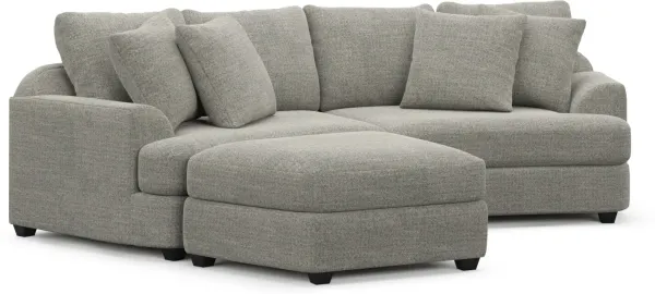 Skylar 3-Piece Sectional with Left-Facing Ottoman - Pandora Pepper